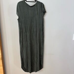 Sabina Musayev Textured Renaissance Green Maxi Dress Size M